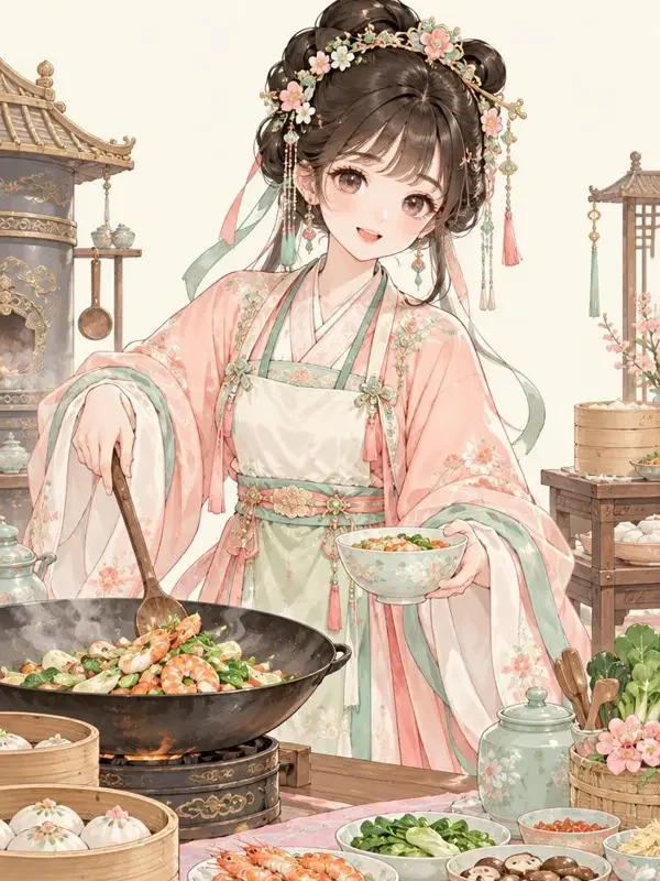 《古风小厨娘》短剧封面海报 - 成人短剧在线